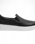 Fitflop Women's Rally Leather Slip-On Skate Sneakers Black
