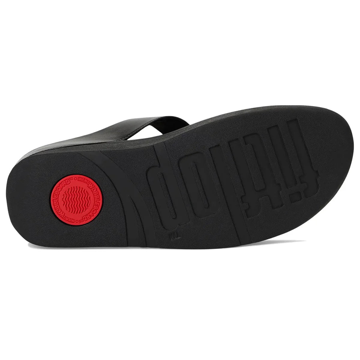 Fitflop Women's Fino Beadie-Button Metallic Toe-Post Sandals Metallic Black