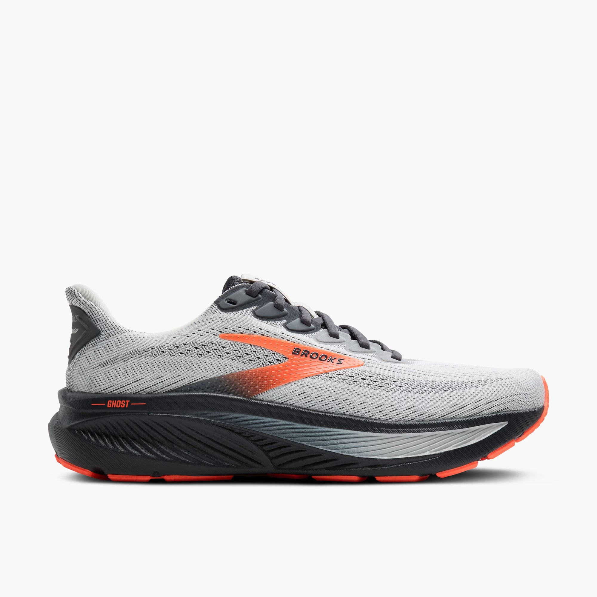 Brooks Men’s Ghost 17 Oyster Mushroom/Orange/Ebony