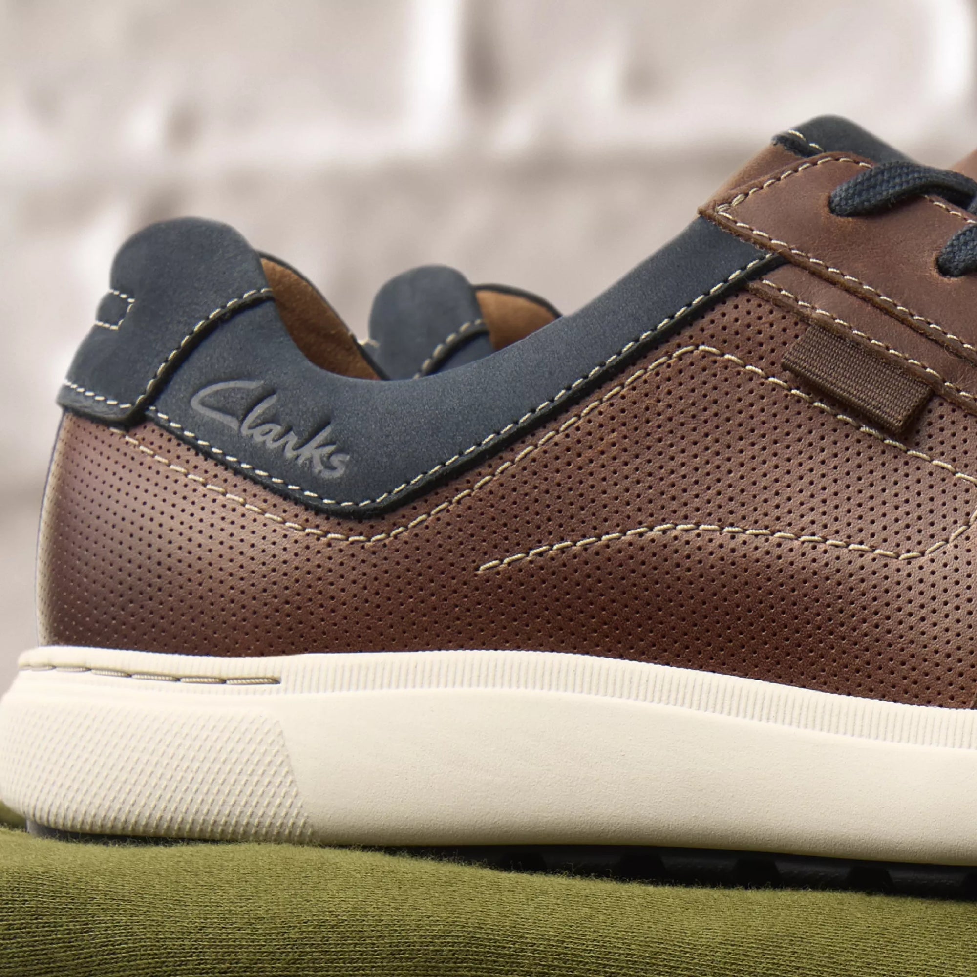 Clarks Men's Mapstone Lace Mahogany Leather