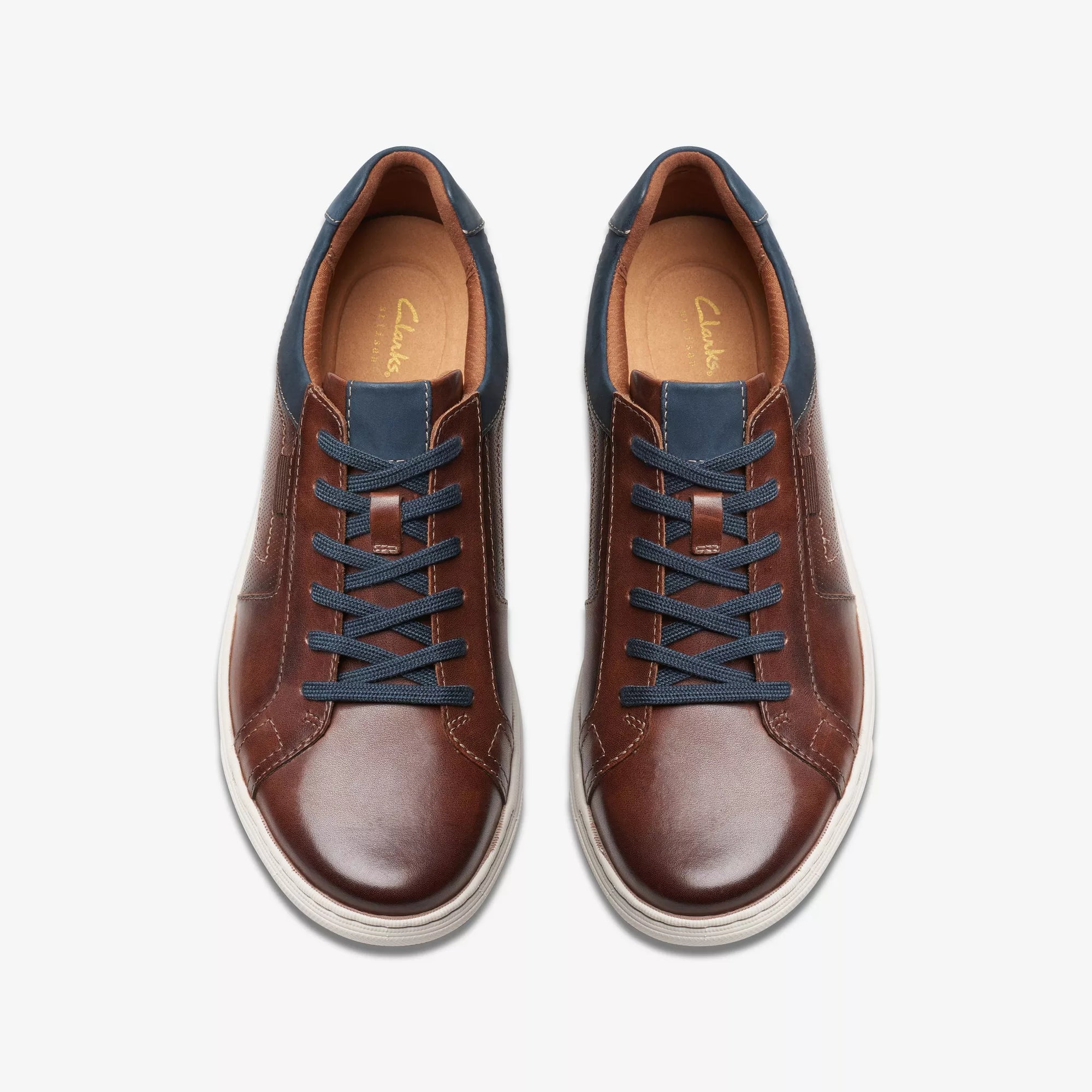 Clarks Men's Mapstone Lace Mahogany Leather