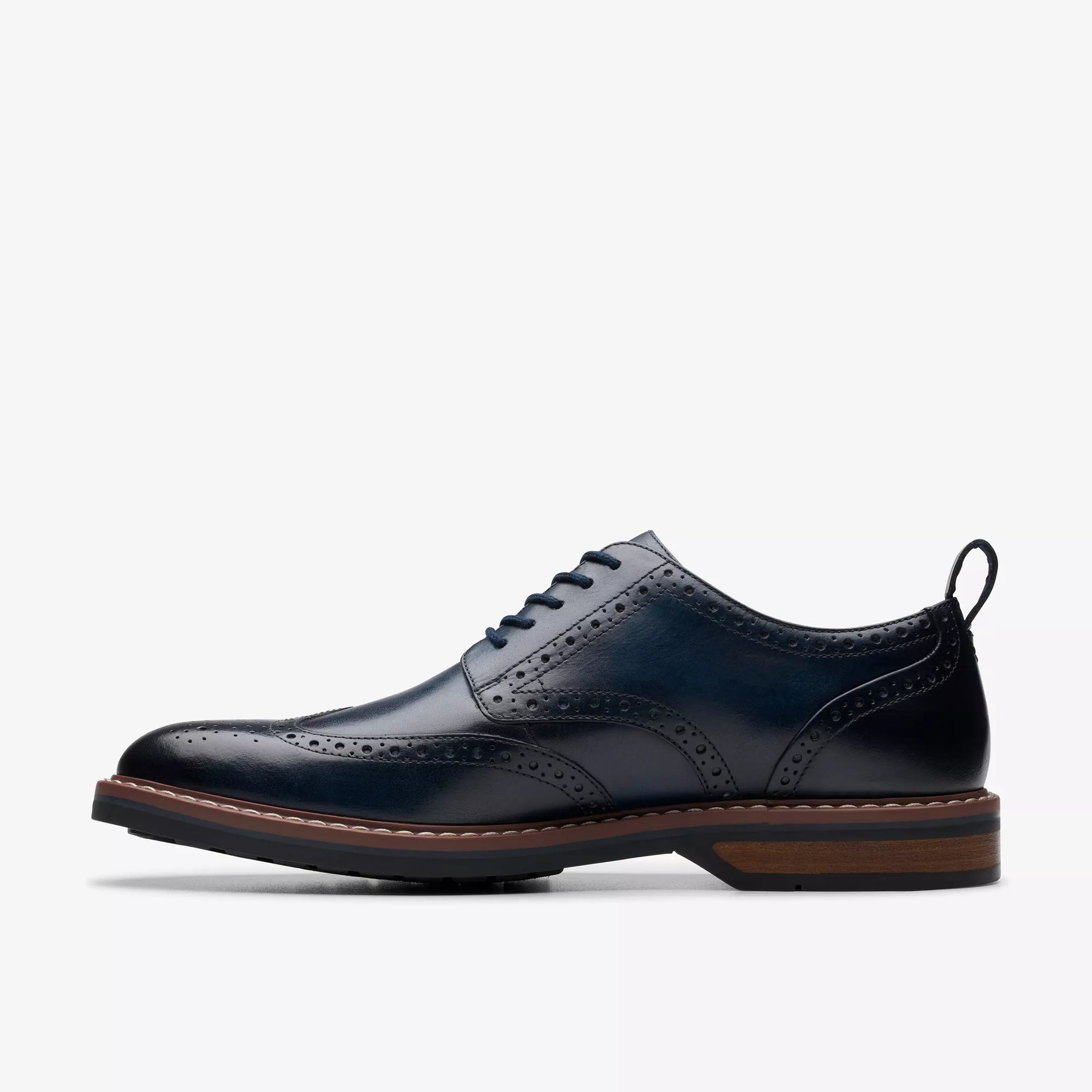 Clarks Men's Aldwin Limit Navy Leather
