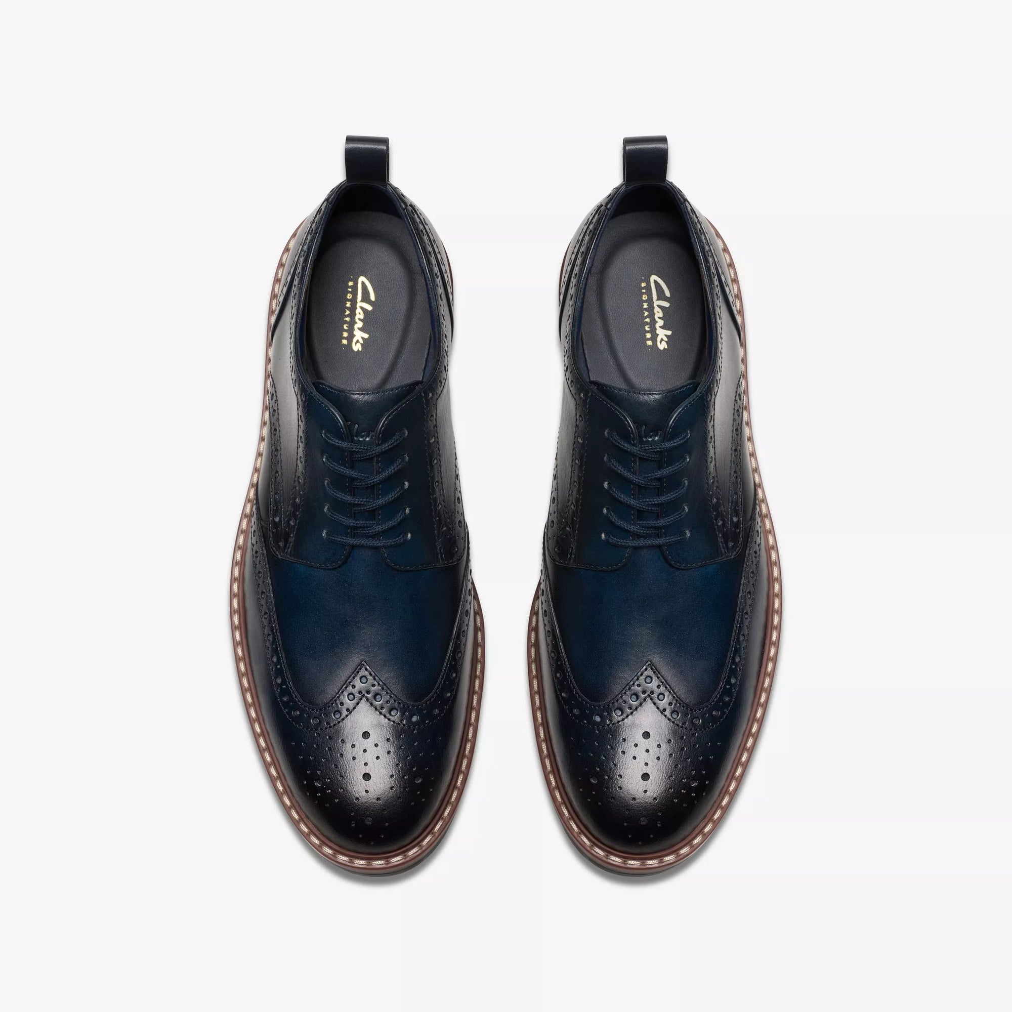 Clarks Men's Aldwin Limit Navy Leather