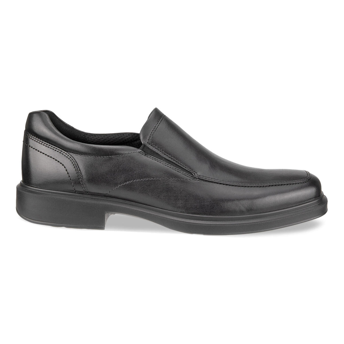 Ecco Men s Helsinki 2 Apron Toe Slip On Black Sole Experience