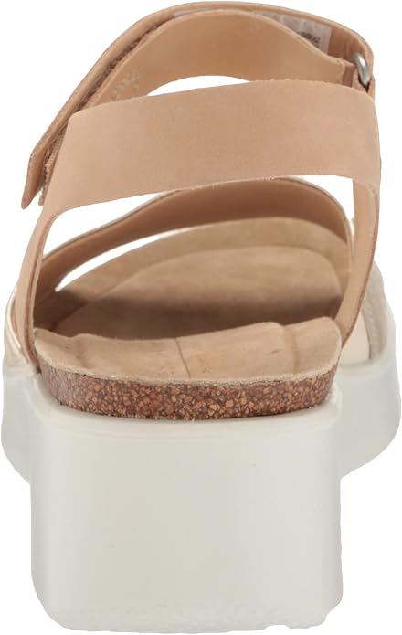 Ecco Women's Flow Cork Strap Pure White Gold