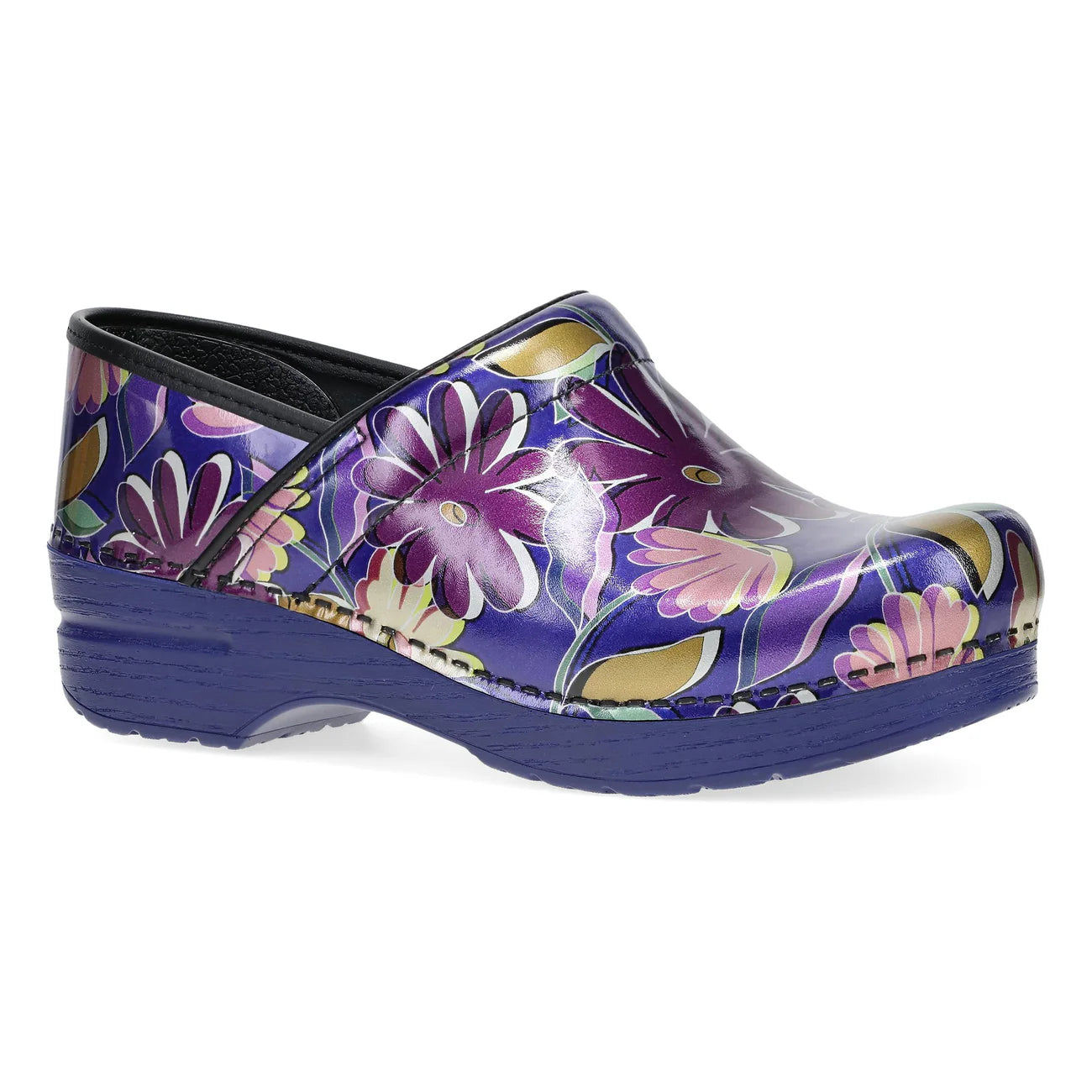 Dansko Women's Professional Patent Indigo Floral