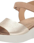 Ecco Women's Flow Cork Strap Pure White Gold