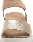 Ecco Women's Flow Cork Strap Pure White Gold