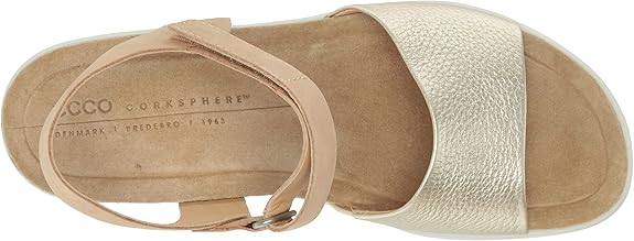 Ecco Women's Flow Cork Strap Pure White Gold