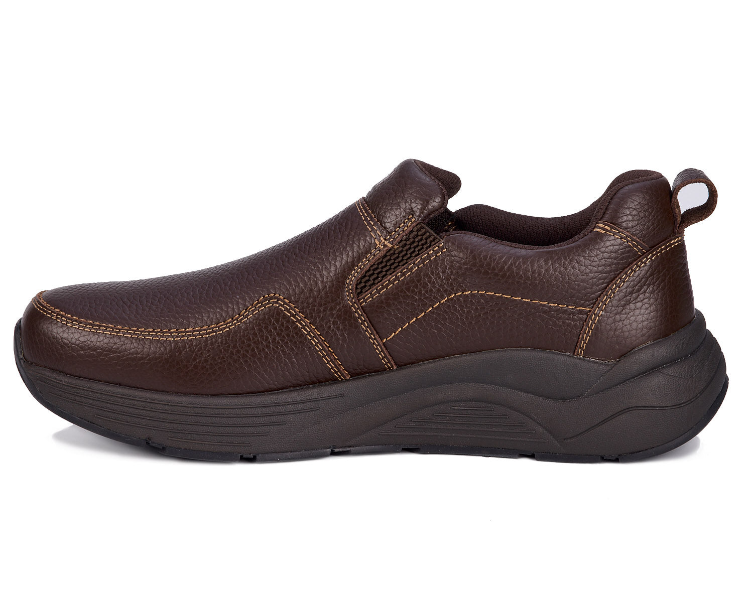 Drew Men's Match Brown Pebbled Leather