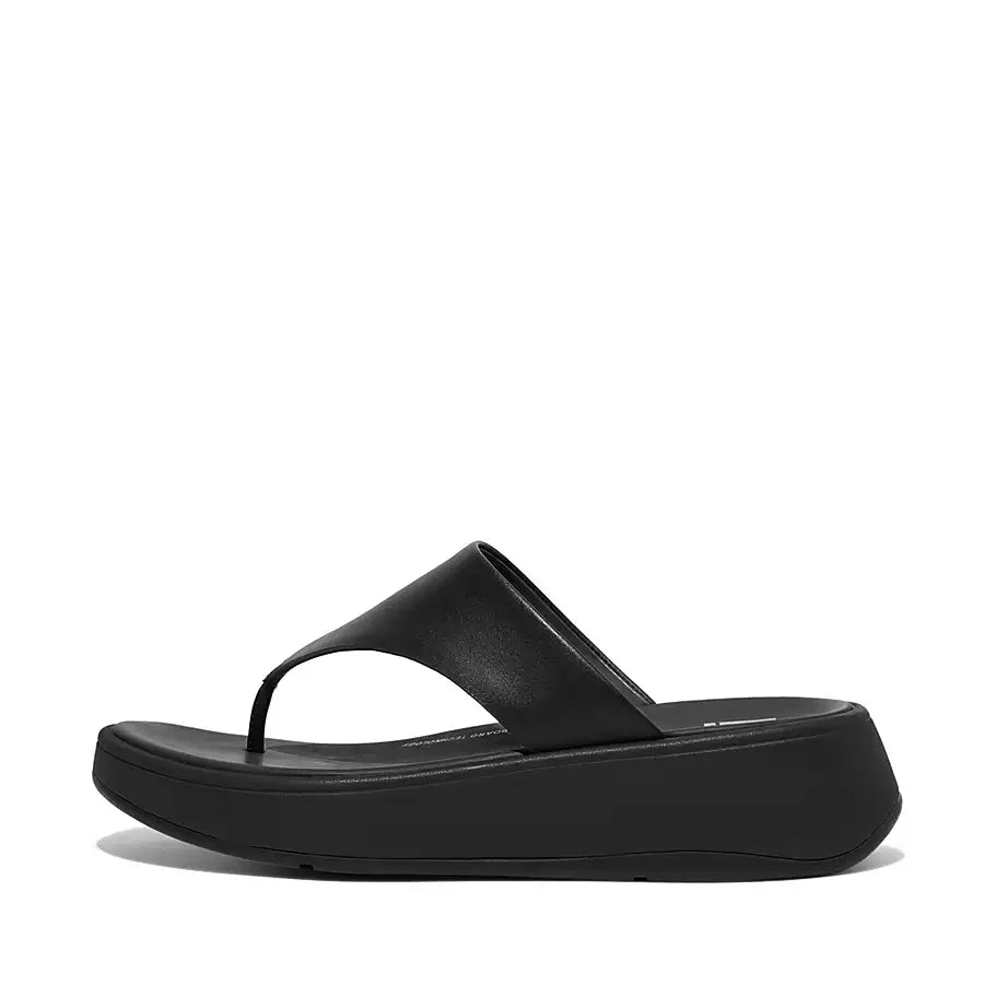 Fitflop Women s F MODE Leather Flatform Toe Post Sandals All Black Size CA 10