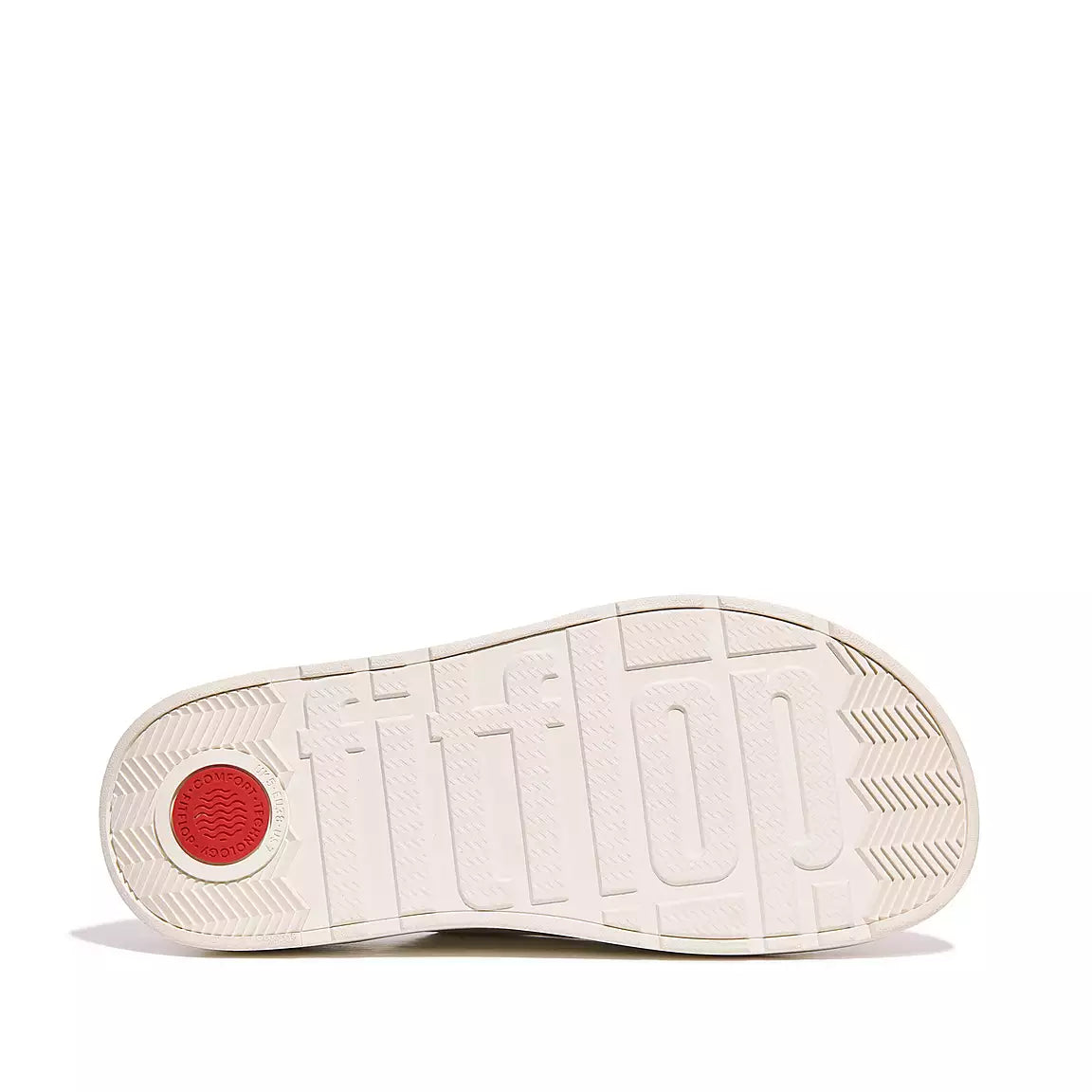 Fitflop Women’s Gen-FF Buckle Two-Bar Leather Slides Urban White