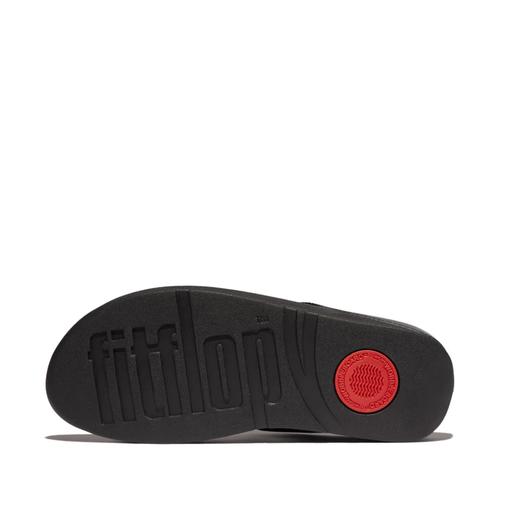 Fitflop Women's Fino Multi-Stone Leather Toe-Post Sandals All Black