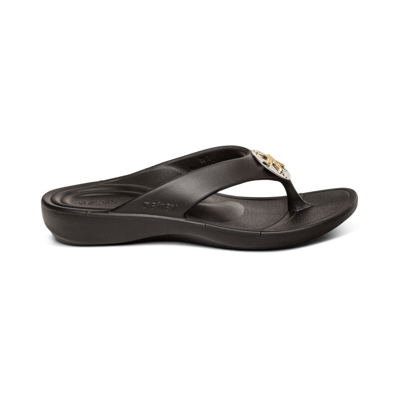 Aetrex Women’s Maui Starfish Black