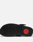 Fitflop Women's Lulu Resin-Buckle Leather Toe-post Sandals All Black