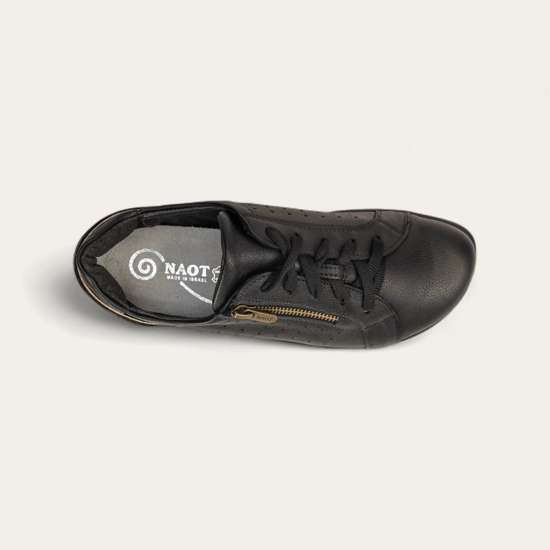 Naot Women's Moko Soft Black Lthr/Khaki Beige Lthr