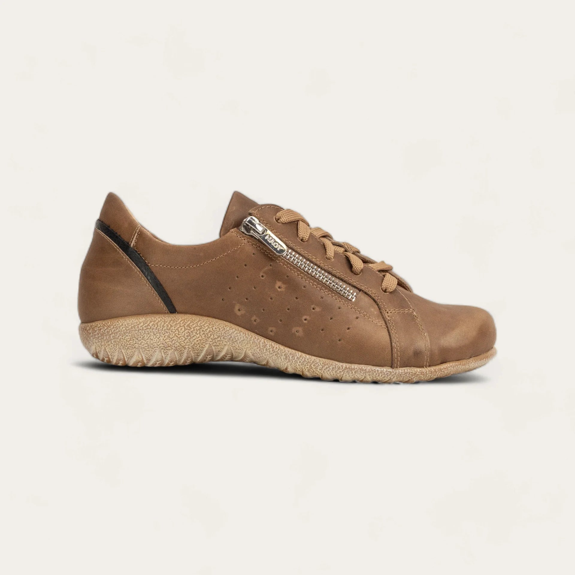 Naot Women's Moko Bark Nubuck/Soft Black Lthr