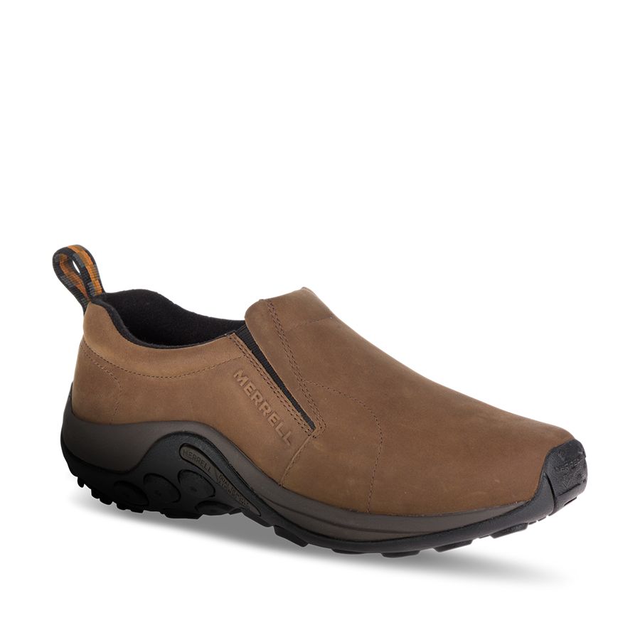 Merrell Shoes: Men's J63839W Brown Nubuck Jungle Moc Slip-On Shoes