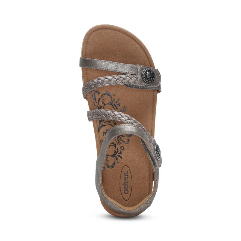 Aetrex Women's Jillian Brushed Silver