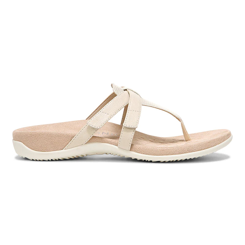 Vionic Women s Karley Toe Post Sandal Cream Sole Experience
