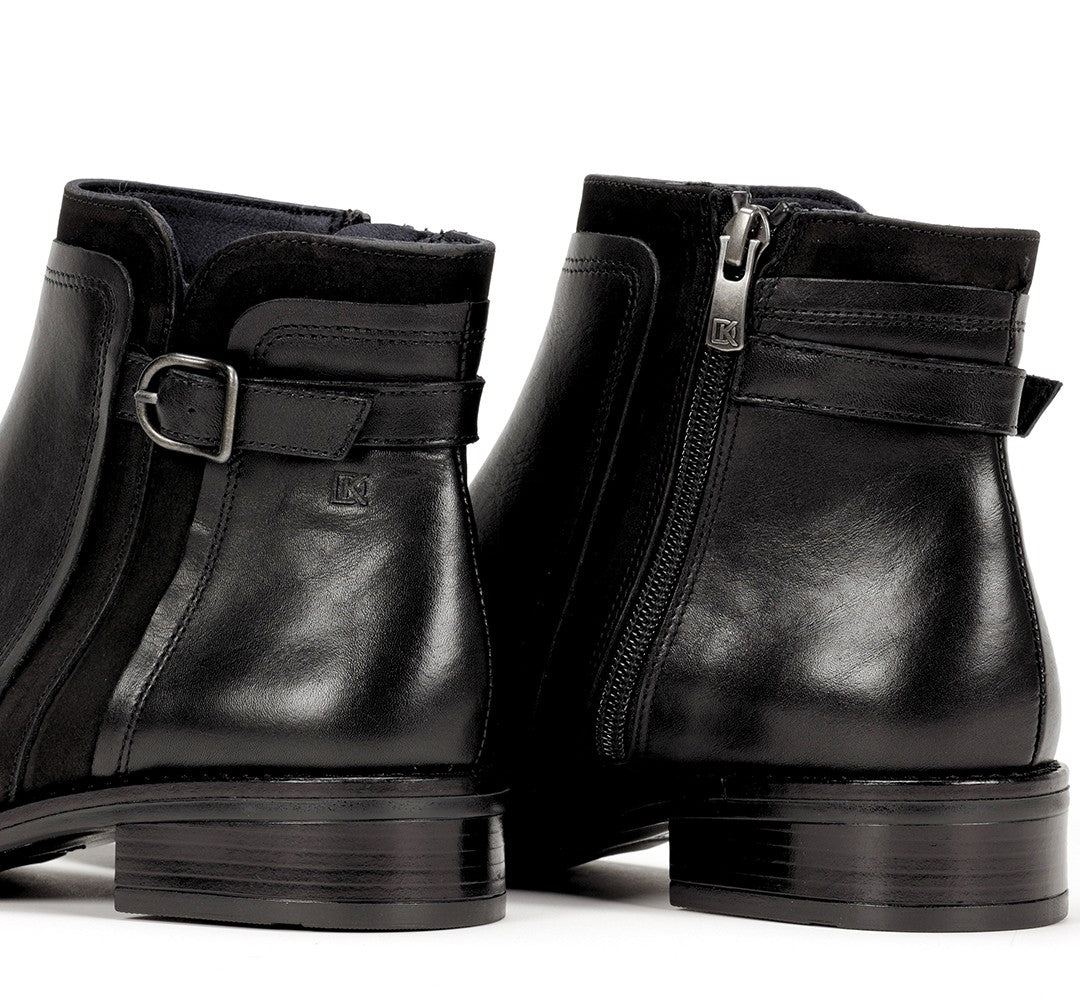 Fluchos Women's Tierra D8901 Black Ankle Boot