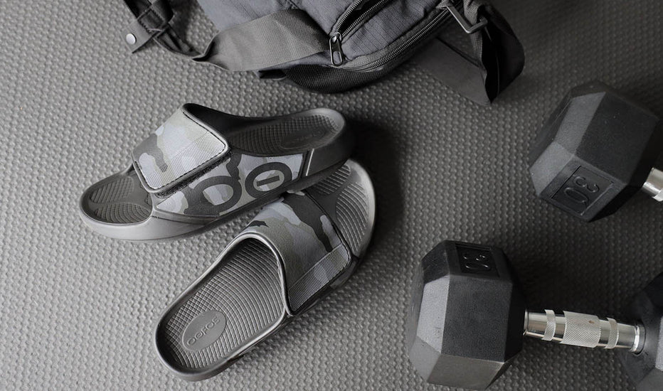 OOFOS Ooahh Sport Flex Limited Black Camo – Sole Experience