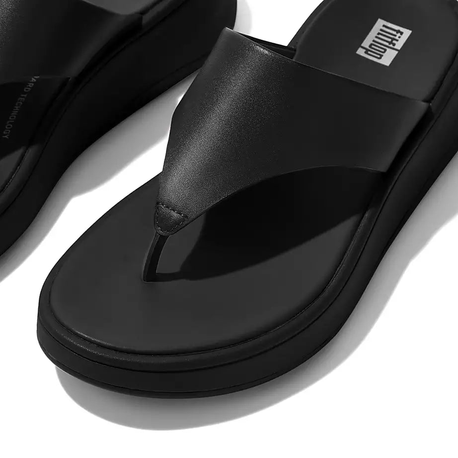 Fitflop Women&#39;s F-Mode Metallic LeatherFlatform Toe Post Sandals