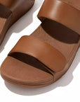 Fitflop Women's Lulu Adjustable Leather Slides Light Tan