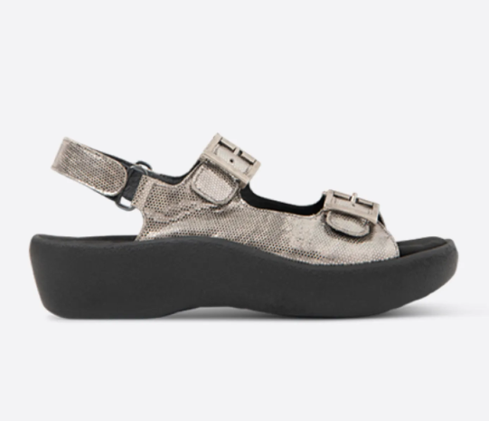 Wolky Women’s Fortune Shimmer Leather Metal