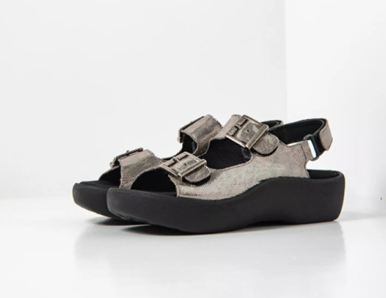 Wolky Women’s Fortune Shimmer Leather Metal