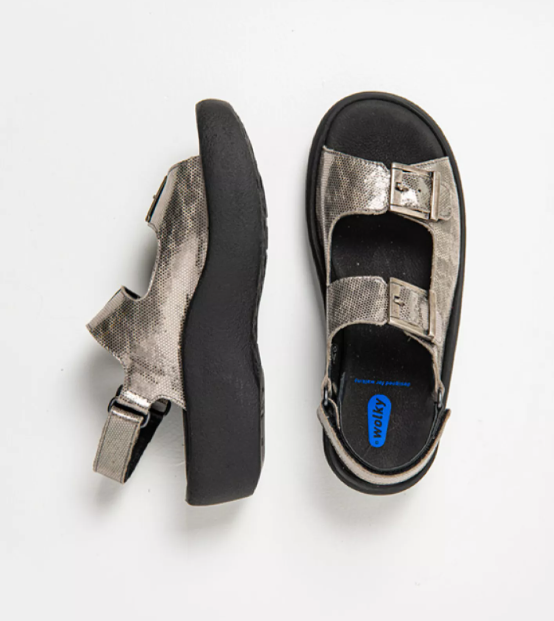 Wolky Women’s Fortune Shimmer Leather Metal