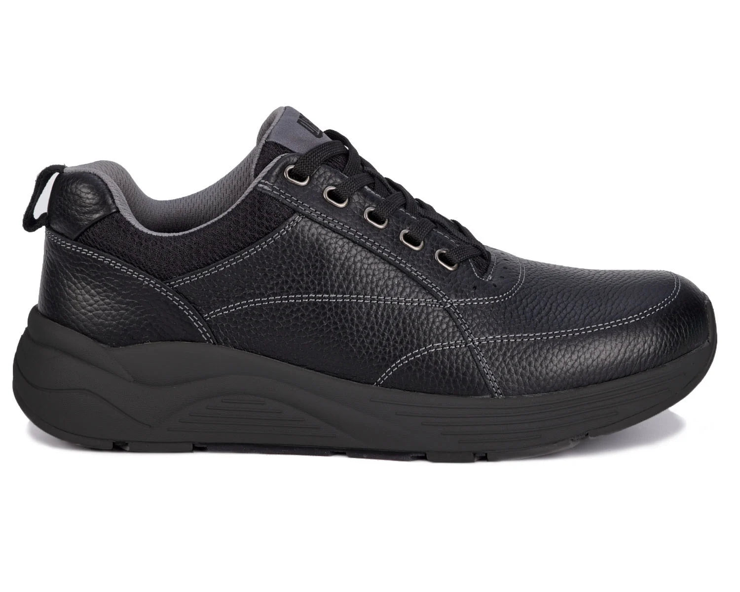 Drew Men's Maker Black Pebbled Leather