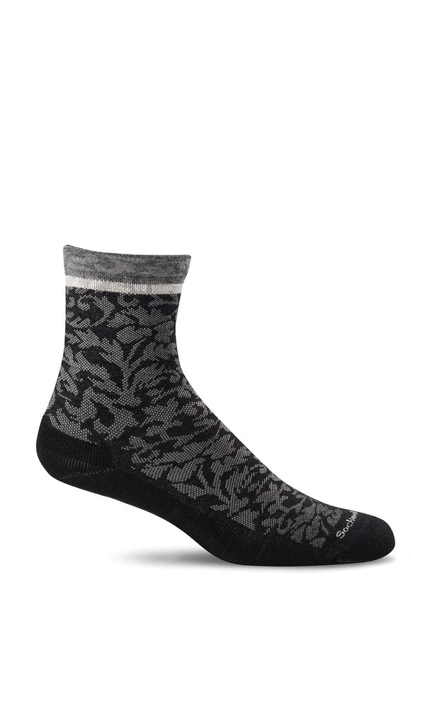 Sockwell Women’s Plantar Cush Crew Plantar Relief Black